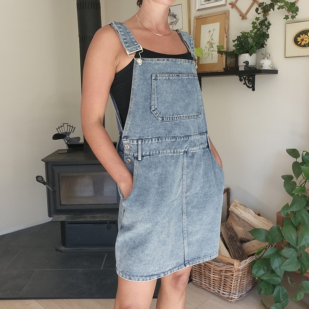 Denim romper dress